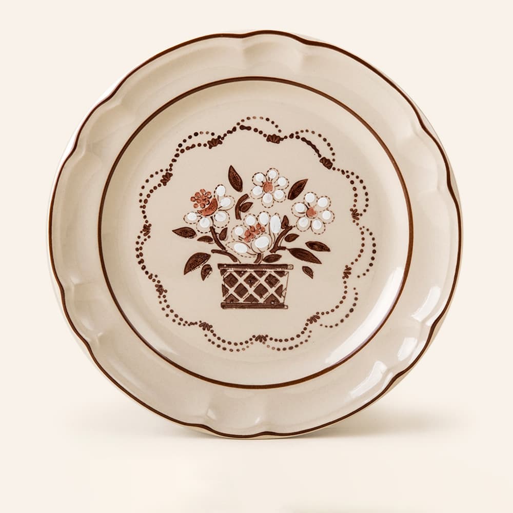 Plato Trinche 27 cm Clásica Flor De Otoño