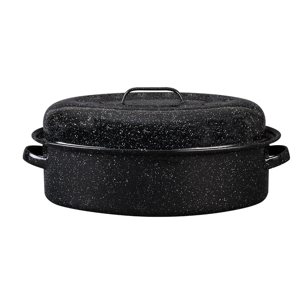 Covered Oval Roaster. 19 IN. Roasting